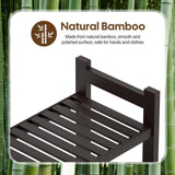 Cozivolife Over The Toilet Storage with 2 Baskets, 4-Tier Bamboo Organizer Rack with Paper Holder & 4 Hooks & Waterproof Feet Pad,Freestanding Shelf for Bathroom(Brown) Cozivolife