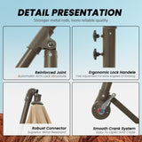 Ayge 10ft Offset Cantilever Hanging Outdoor Patio Umbrella Market Umbrella UV Resistant with Easy Tilt,Heavy-Duty Pool Umbrella for Lawn, Backyard,Garden,Yard,Beige Ayge