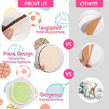 YLOLUL 10 Pcs Balls Shaped Diamond Painting Coasters Kits DIY Soccer Ball Football Diamond Painting Coasters with Holder for Beginners Adults and Kids Art Craft Supplies Gift YLOLUL