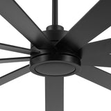ELEHINSER 72" Ceiling Fan No Light, 6-Speed Noiseless Reversible DC Motor, 9 Blades Black Industrial Ceiling Fan with Remote and 4.5"/12"/24" Downrods for Home or or Commercial Use ELEHINSER