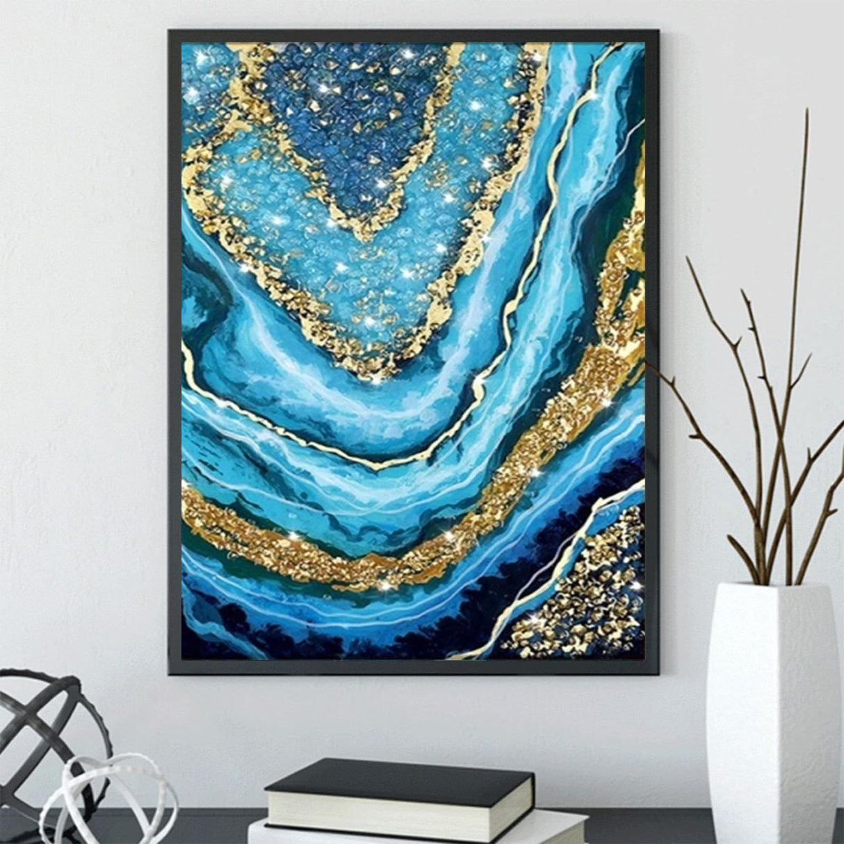 ZEECQING 5D Abstract Diamond Art Painting Kits for Adults Marble, Art Diamond Art Kits for Adults, DIY Full Drill Paint by Numbers for Wall Decoration 12x16inch/30x40cm ZEECQING