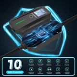 Portable EV Charger Level 1 Level 2, 16Amp 110V/240V, Electric Vehicle Charger with 17Ft Cable,NEMA 6-20 Plug & NEMA 5-15 Adapter,Compatible with SAE J1772 EVs and Tesla(Adapter Required) SubSun