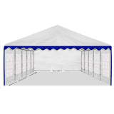 AMERICAN PHOENIX Party Tent 16x32 Heavy Duty Large White Canopy Commercial Fair Shelter Wedding Events Tent - White with Blue AMERICAN PHOENIX