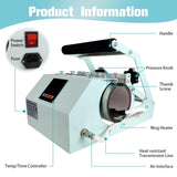 BetterSub 4in1 Set 3oz Shot Glass Tumbler Heat Press Machine 30oz 20oz Sublimation Straight Skinny Tumbler, 11oz 15oz 16oz 17oz Sublimation Mug Heat Transfer Teal BetterSub