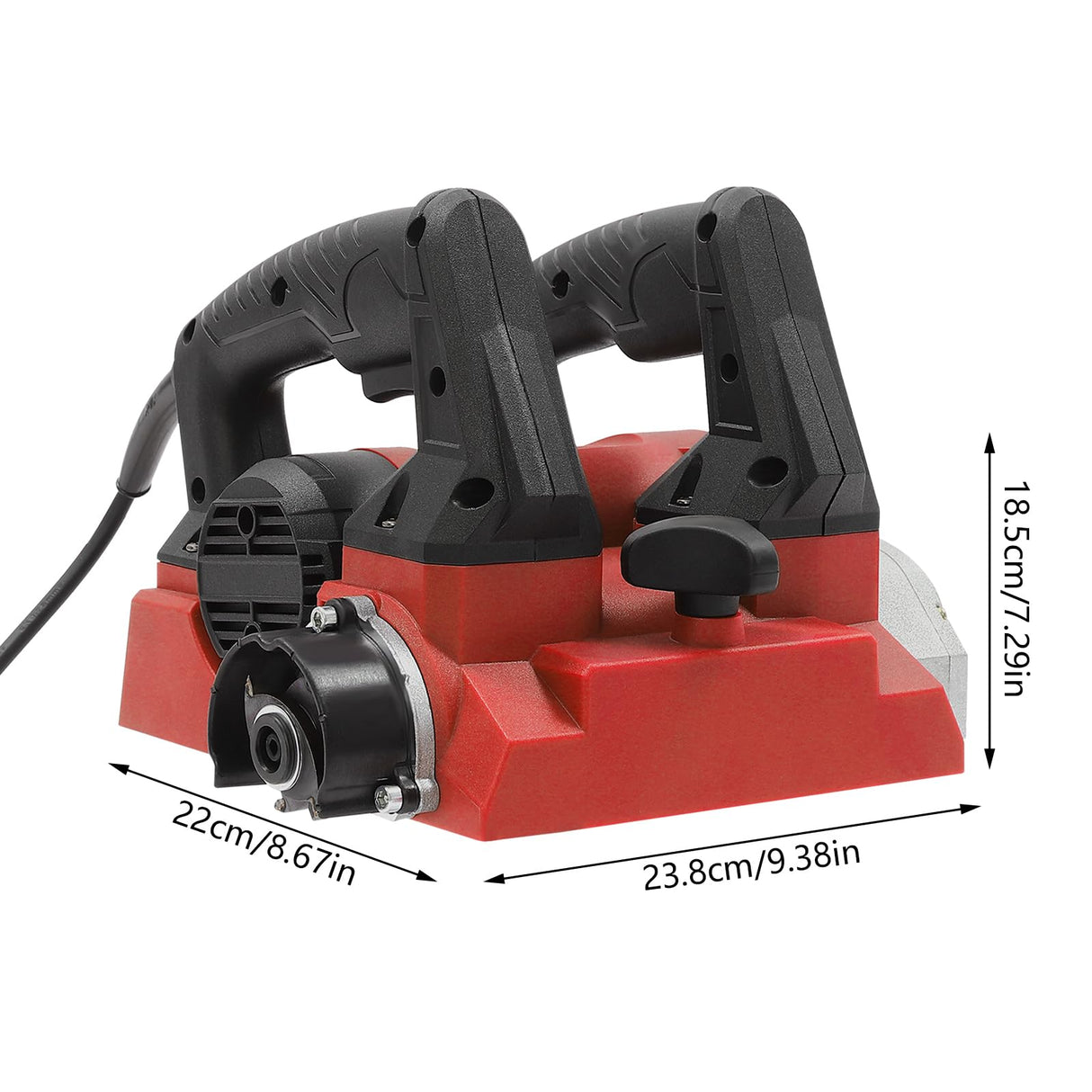 1300W Electric Wall Planer, Handheld Power Hand Planer Portable Roller Planer with Cable, Electric Wall Concrete Tool for Wall Renovation (Red) HuaShuani