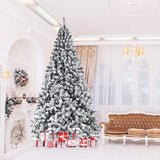 SPSUPE Artificial Christmas Tree, Premium PVC Xmas Full, Flocked Snow Pine Tree with Solid Metal Stand, Ideal for Indoor and Outdoor (9FT), White SPSUPE