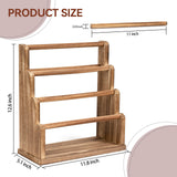 Emfogo Bracelet Holder, 4 Tier Bracelet Organizer Storage for Bracelets Bangles Watch Scrunchies, Rustic Wood Jewelry Organizer Display for Home, Vendors, Craft Shows and Store(Rustic Brown) Emfogo