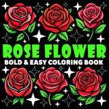 Rose Flower Coloring Book | Bold and Easy Coloring Book: 70 Pages - 8.5" x 8.5" - For Nature Lovers (Bold & Easy Coloring Book Series) Majosta