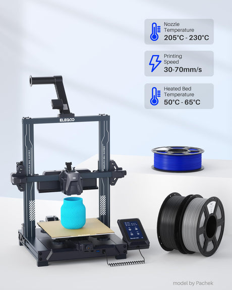 ELEGOO PLA+ Filament 1.75mm Brown 1KG, High Toughness PLA Plus 3D Printer Filament Dimensional Accuracy +/- 0.02mm, 1kg Spool(2.2lbs) for Most FDM 3D Printers ELEGOO