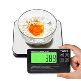 33lb Wireless Magnetic Digital Kitchen Scale with Remote LCD Display, Split-Designed for Easy Cleaning, 0.1oz/1g Precision, 7 Units, Tare Function for Baking, Cooking, Meal Prep YWSER