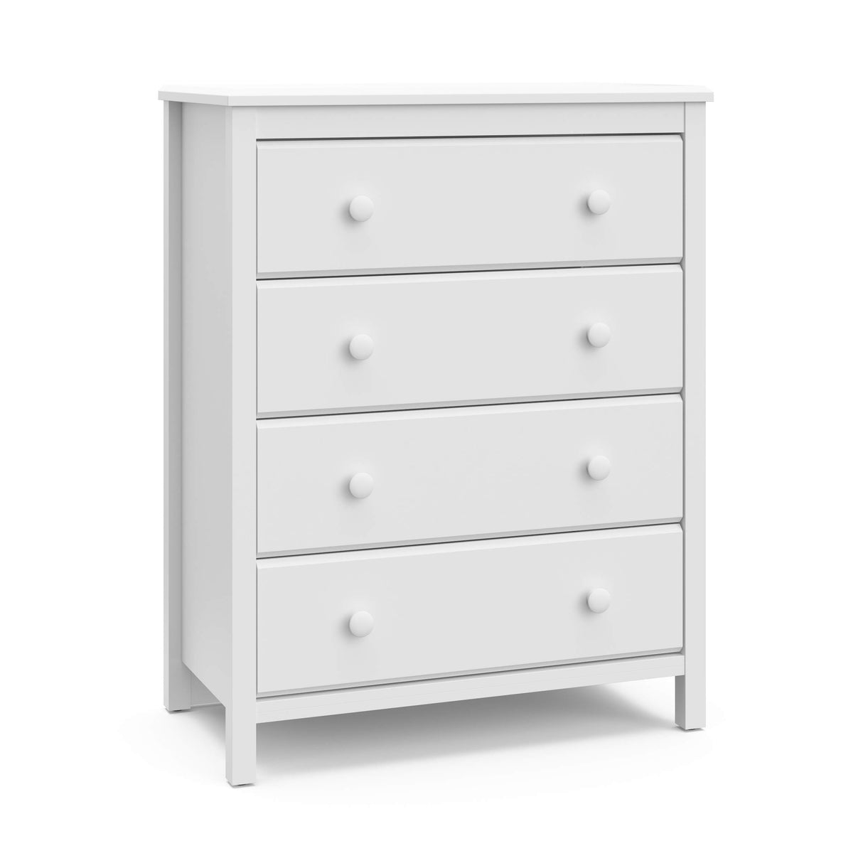 Storkcraft Alpine 4 Drawer Chest (White) – GREENGUARD Gold Certified, Dresser For Nursery, 4 Drawer Dresser, Kids Dresser, Nursery Dresser Drawer Organizer, Chest of Drawers Storkcraft