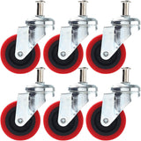 Online Best Service 6 Pack Heavy-Duty 2.5" Swivel Caster Wheel Creeper Service Cart Stool Post Mount Online Best Service