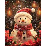 CRZMODE Christmas Paint by Numbers Kit for Adults, Snowman Paint by Numbers for Adults, Acrylic Painting Crafts for Home Decor Gift (16x20inch) CRZMODE