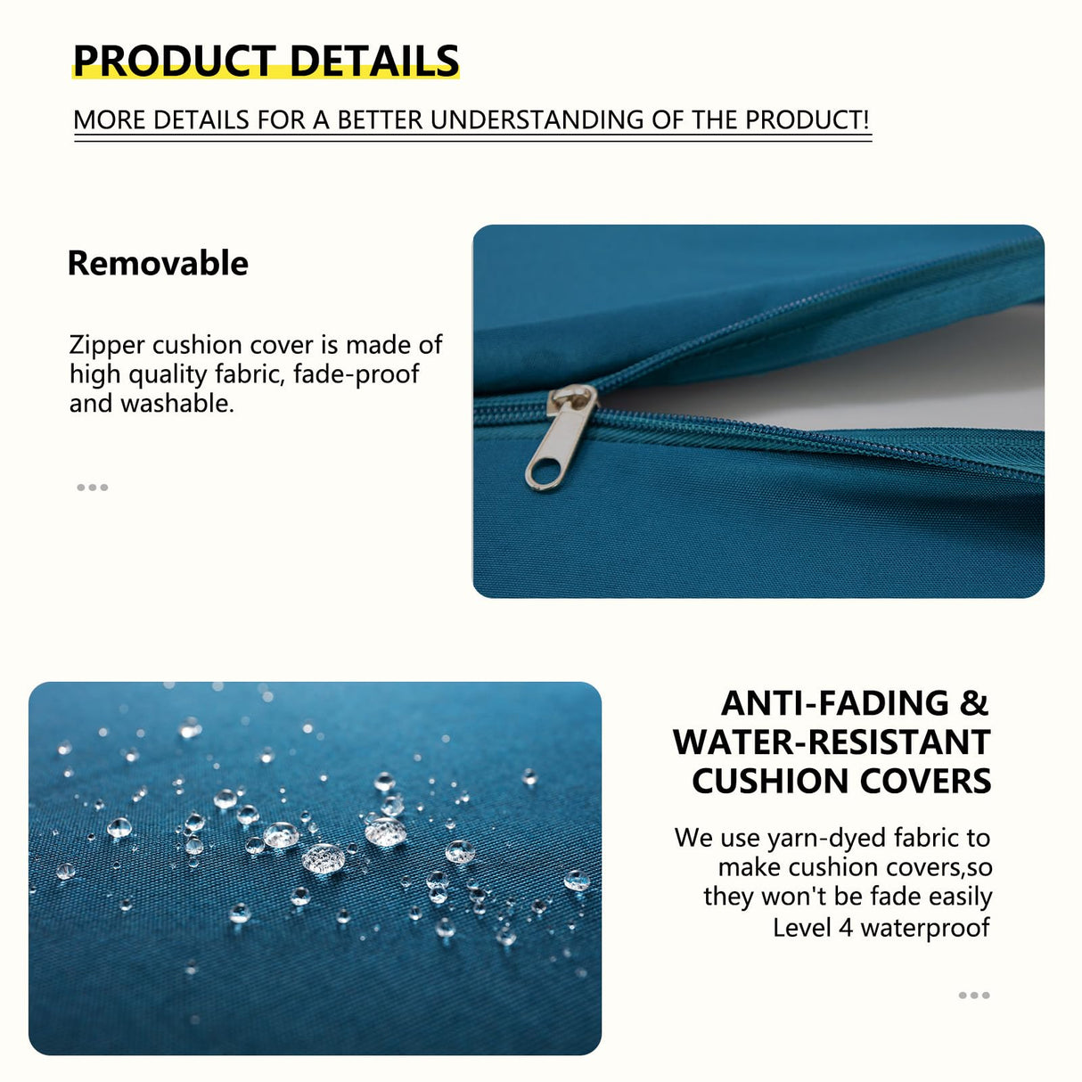 opemtdo Premium Outdoor Patio Furniture Set with Storage, L Shaped Outdoor Couch with Thick Cushions, 4 Seat Balcony Furniture Set with Tea Table opemtdo