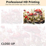 TUMOVO Adults & Kids Paint by Numbers Mushrooms & Forest Scenes, 16 x 20 Inch Acrylic DIY Craft Kits TUMOVO