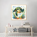 HOIYLDS Cute Turtle Diamond Painting Kits for Adults - Diamond Art Kits for Adults Beginner, DIY Full Drill Diamond Dots Paintings with Diamonds 5D Gem Art and Crafts Home Wall Decor 14x14inch HOIYLDS
