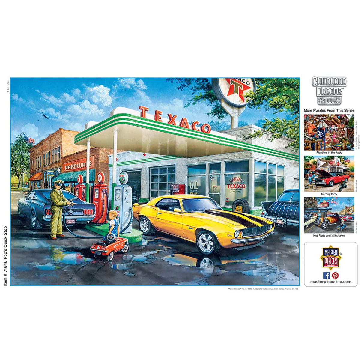 MasterPieces - 1000 Piece Jigsaw Puzzle, Pop’s Quick Stop, Fun for Adults, Family, Kids, Matte Finish, 19.25" x 26.75 Masterpieces