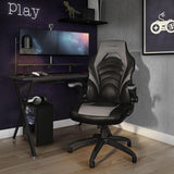 STAPLES Emerge Vortex Bonded Leather Ergonomic Gaming Chair with Lumbar Support, High Back and Adjustable Tilt Lock STAPLES