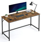 VASAGLE Computer Desk, Gaming Desk, Home Office Desk, for Small Spaces, 23.6 x 55.1 x 29.5 Inches, Industrial Style, Metal Frame, Rustic Brown and Black ULWD043B01 VASAGLE