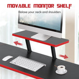 L Shaped Desk, Sturdy Gaming Desk Computer Desk with Large Wooden Desktop for Home Office, L Shaped Gaming Desk Corner Desk for Small Space, Easy to Assemble, L Desk Gaming Table L Shape Desk Haiput Wam