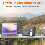 SinKeu 300W Portable Power Station, 260Wh/70000mAh Outdoor Solar Generator, Mobile Lithium Battery Pack, 110V Outlet Solar Power Banks, Camping Power Supply for Laptop, Hurricane Supplies SinKeu