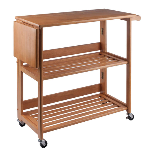 Winsome Radley Kitchen Cart, Light Oak - WoodArtSupply