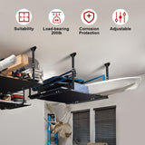 Colinktool Adjustable Garage Ceiling Storage Racks, Garage Overhead Storage Bracket,Ceiling Mounted Heavy-duty Garage Storage Shelves,33 in. x 34 in,200lbs Weight Capacity Colinktool