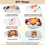 EOBROMD Christmas Paint by Numbers Kits for Adults, Gnome DIY Kits Crafts for Beginner, Christmas Painting Adults, Oil Paint by Numbers for Home Decor Gift 16x16inch(Without Frame) EOBROMD