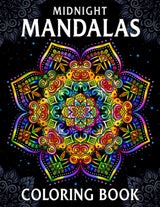 Midnight Mandalas: Coloring Book for Women, Teens, Adults with Stunning Mandala Patterns for Relaxation and Stress Relief WoodArtSupply