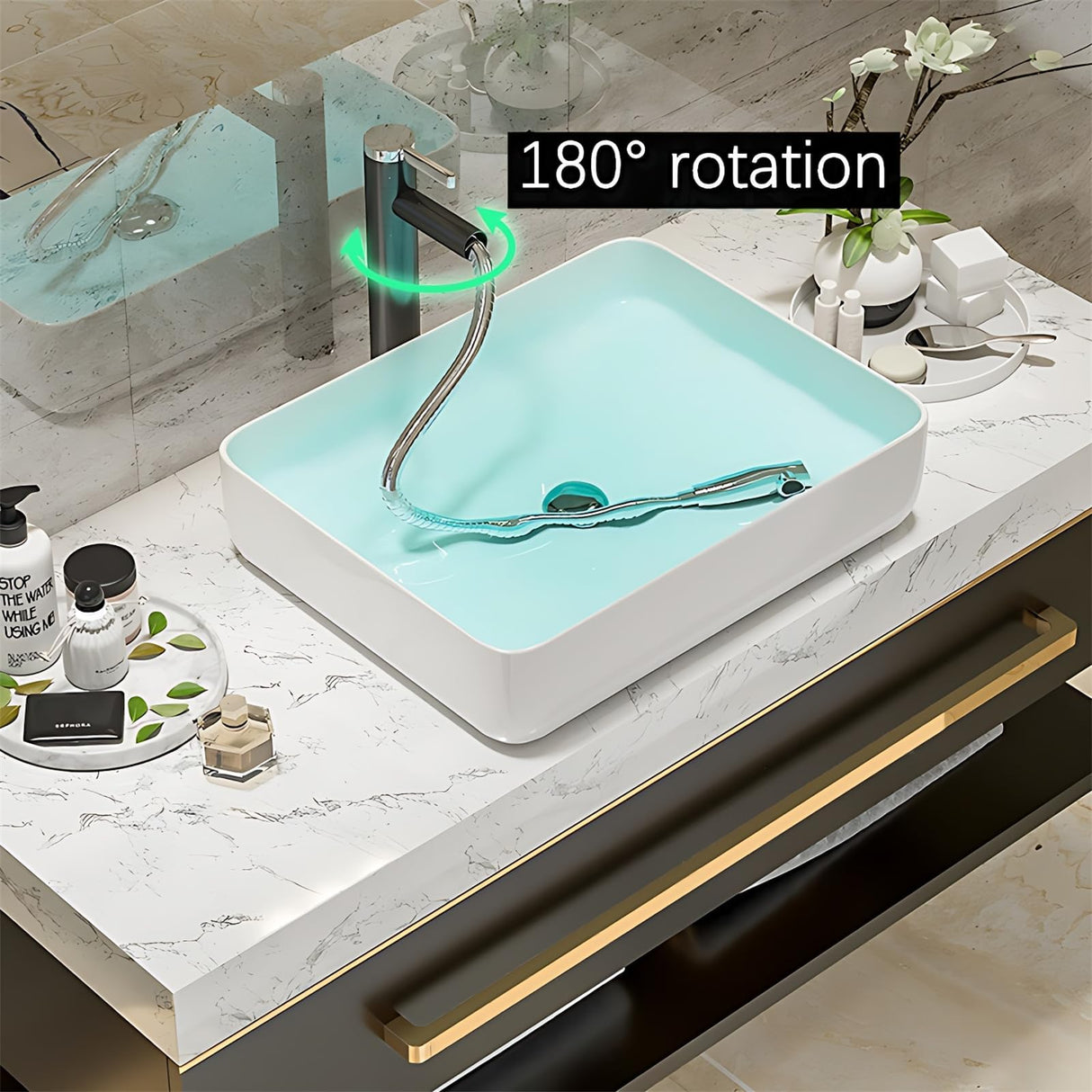 ZGNBSD Double Bathroom Bathroom Vanity with Sink - Floating Bathroom Vanity with LED Smart Defog Mirror Cabinet, Solid Wood Bathroom Vanity, Wall Mounted, Stylish Design. (Double Sink 60") ZGNBSD