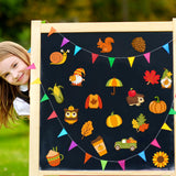 Relaxweex 24 Pcs Fall DIY Wooden Magnets, Thanksgiving Autumn Wood Painting Art Crafts, Pumpkin Fridge Magnets Craft Kits for Activities Gifts Home Party Relaxweex