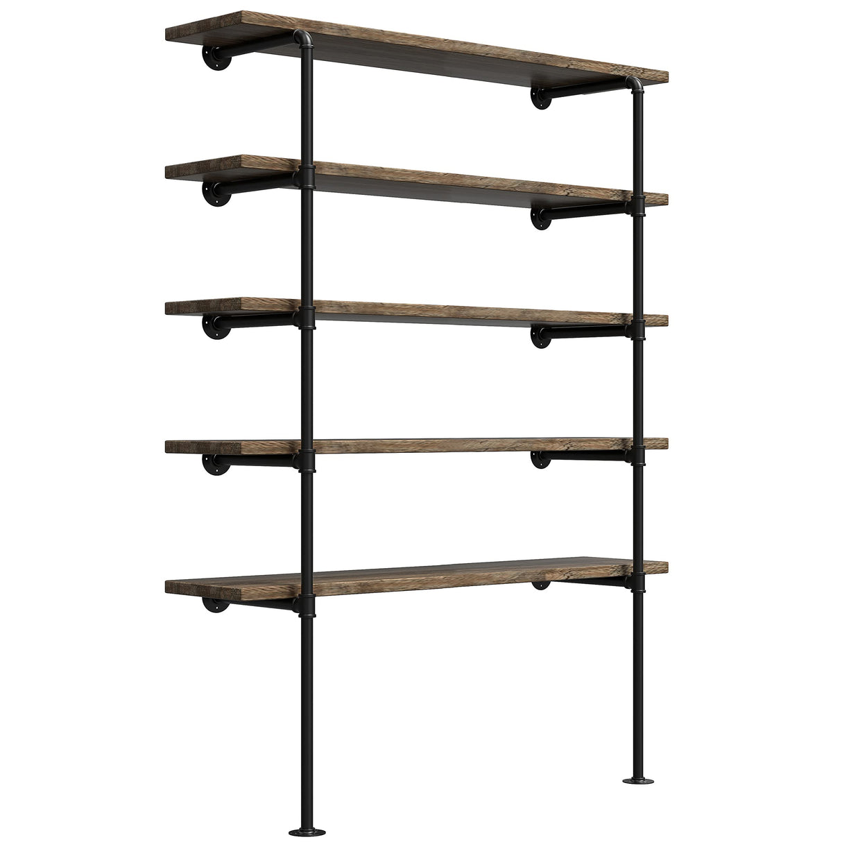 (77"Tall,14"Deep,2pcs) Industrial Retro Wall Mount Iron Pipe Shelf,DIY Open Bookshelf,Hung Bracket,Home Improvement Kitchen Shelves,Tool Utility Shelves, Office Shelves, Pipe Shelving FOF FRIEND OF FAMILY