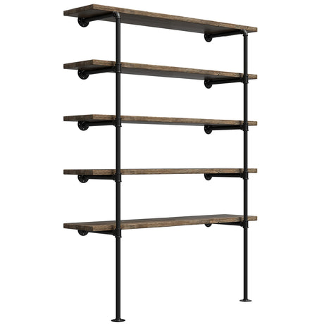 (77"Tall,14"Deep,2pcs) Industrial Retro Wall Mount Iron Pipe Shelf,DIY Open Bookshelf,Hung Bracket,Home Improvement Kitchen Shelves,Tool Utility Shelves, Office Shelves, Pipe Shelving FOF FRIEND OF FAMILY