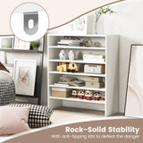 Giantex 3-in-1 Vertical Shoe Rack, 6-Tier Free Standing Shoe Storage Organizer w/Stackable Design for 18 Pairs, 31 Inch Wide Wood Shoe Shelf for Closet, Entryway, Living Room, Office, White Giantex