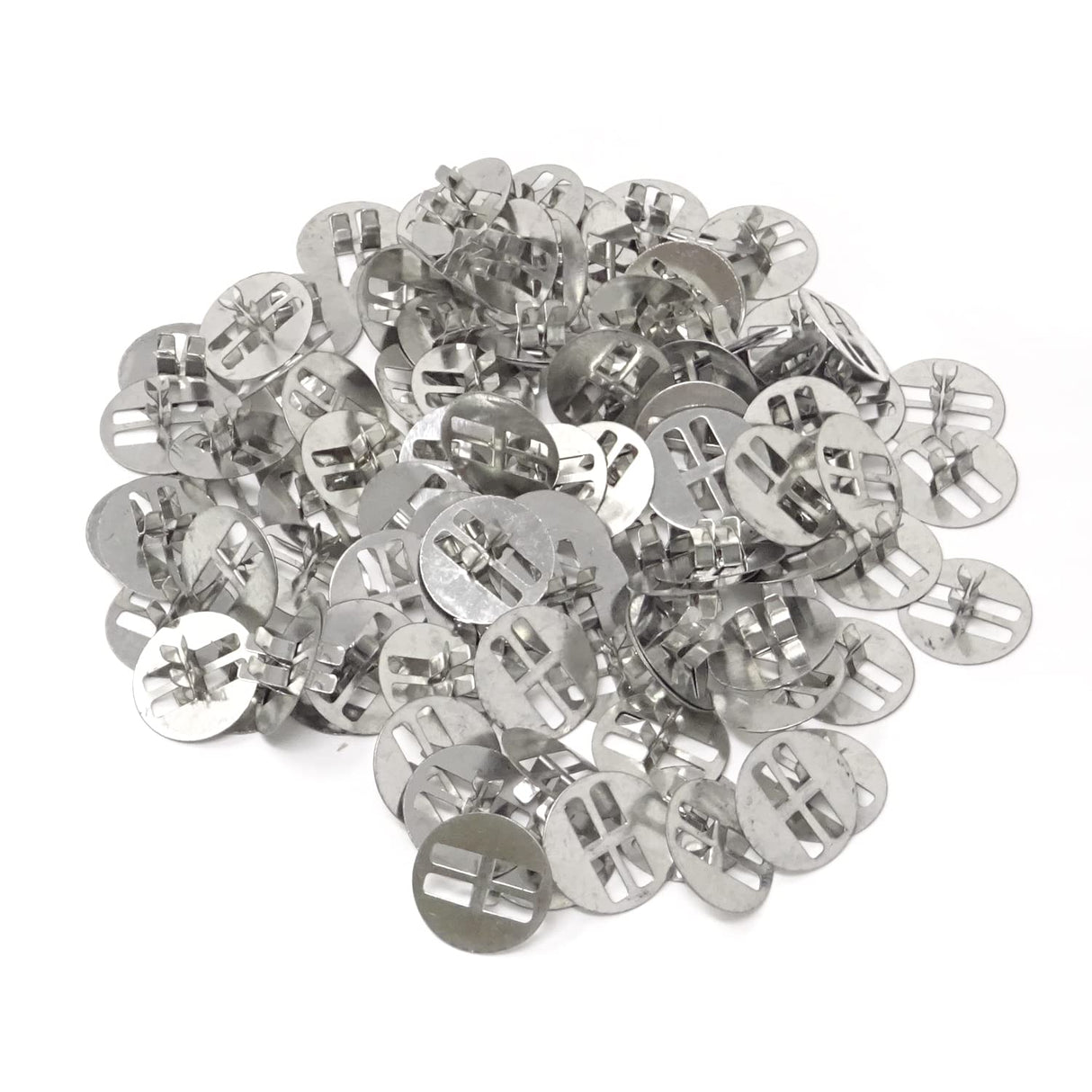 yueton 100 PCS Metal Wood Wick Clips,Candle Wick Base,Candle Wick Sustainer Tabs for Candle Making,Candle DIY yueton