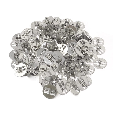 yueton 100 PCS Metal Wood Wick Clips,Candle Wick Base,Candle Wick Sustainer Tabs for Candle Making,Candle DIY yueton