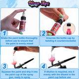 Airbrush Paint Set, 45 Brilliant Colors Air Brush Painting Set with 3 Paint Thinners, Water-Based Acrylic Air Brush Paint for Plastic Models, Metal, Canvas, Wood - 48 Bottles x 0.7 fl oz(20 ml) Muloen