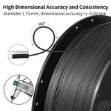 IEMAI PETG Carbon Fiber Filament 1.75mm, Matte Black PETG-CF, Heat-Resistant, High Strength & Rigidity 3D Printer Filament, 1kg Spool Designed for Complex Models and Functional Parts IEMAI