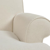 Jennifer Taylor Home Alana Lawson Accent Arm Chair Metal Casters, Light Beige Linen Jennifer Taylor Home
