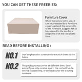 Outdoor PE Wicker Patio Furniture Set 4 Piece Black Rattan Sectional Loveseat Couch Set Conversation Sofa with Storage Box Glass Top Table and Non-Slip Grey Cushion WAROOM