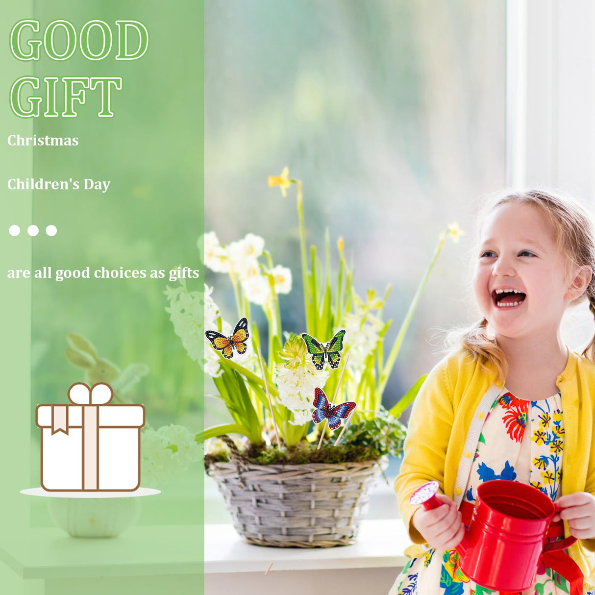 ZYNERY Butterfly Diamond Art Kit - 12 PCS Mini Art Craft Supplies for Adults - Garden Decor Painting ZYNERY