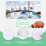 nomiou 4PCS Blank Metal Automotive License Plate Plates Tag for Custom Design Work (White) nomiou