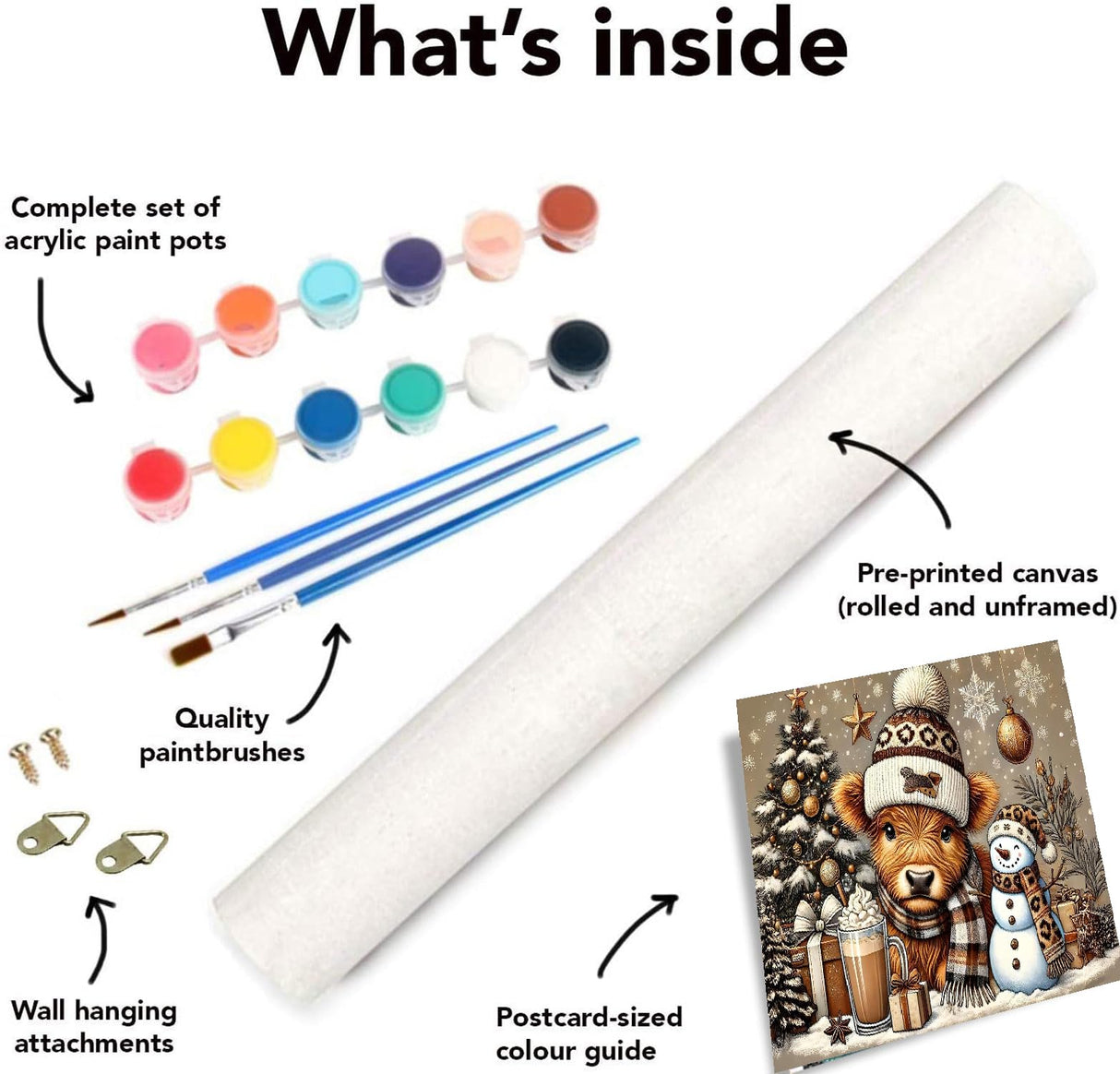 2 Pack Christmas Paint by Numbers Kit for Adults Beginner with Framed,Snowman Easy Adult Paint by Number Kits on Canvas DIY Painting for Beginners Art by Numbers for Home Wall Decor 10x12 Inch NEGEKFKX