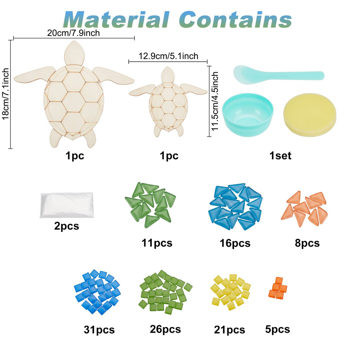 WEBEEDY 2 Set DIY Sea Turtle Mosaic Kit Wall Art Turtle DIY Craft Kit for Adults Patio Yard Pool and Garden Christmas Decor Crafts Gift for Fun Home Activities WEBEEDY