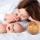 Wooden Baby Birth Announcement Sign Rainbow Baby Name Sign with Marker Pen Baby Arrival Sign Welcome Newborn Sign for Hospital Photo Prop Baby Shower Jetec