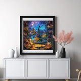 BYGFHLYW 5D Diamond Painting Kits for Adults, Magical Hat Diamond Art Kits for Adults Beginner, DIY Full Drill Diamond Dot Gem Painting for Home Wall Decor 13.7x13.7 inch BYGFHLYW