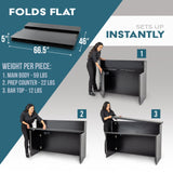 GoBar Elite Portable Bar Table for Events - Foldable Commercial Grade Wood - Mobile Bartending Station GoPong