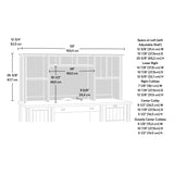 Sauder Costa Hutch, Chalked Chestnut finish Sauder