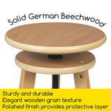 MEEDEN Wooden Drafting Stool with Adjustable Height, Artist Stool,Office Studio Stool, Up to 220 Lbs,German Beech Wood, Perfect for Artists Studio,Home Use,Kitchen,Bars MEEDEN