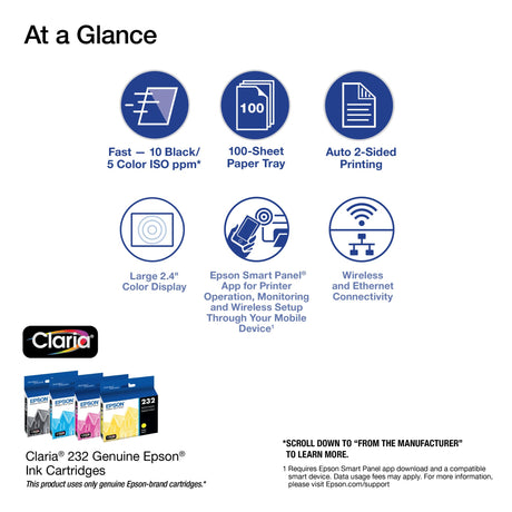 Epson Expression Home XP-4200 Wireless Color All-in-One Printer with Scan, Copy, Automatic 2-Sided Printing, Borderless Photos and 2.4" Color Display,Black Epson